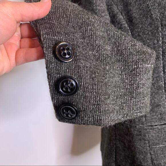 Anthropologie Cartonnier black tweed button front blazer size Medium - Picture 9 of 12